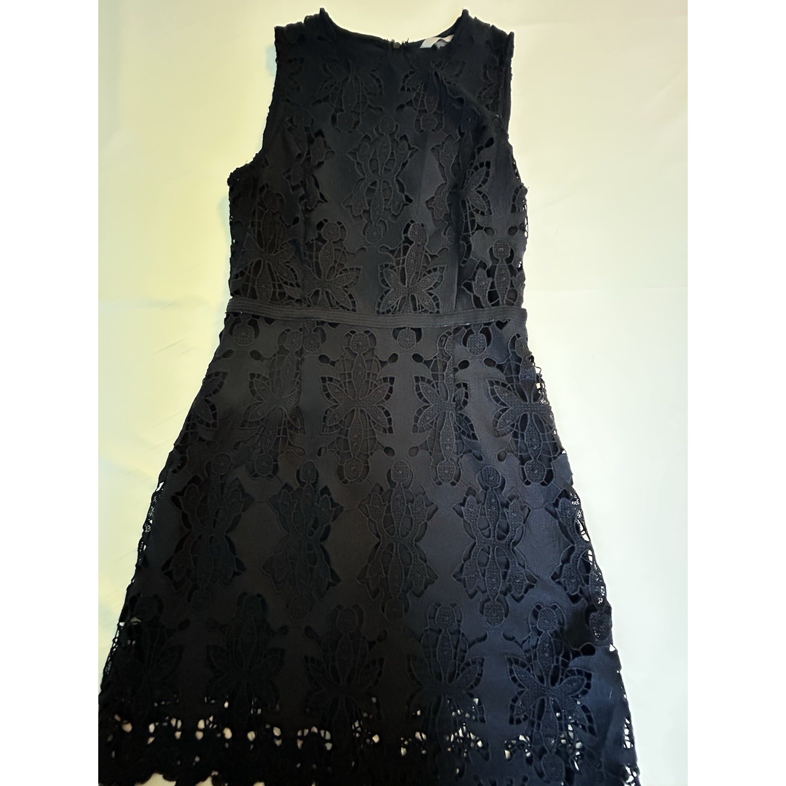 H&M S Navy Lace Dress Lined Party Wedding Church Holiday Fairy Core Girly
